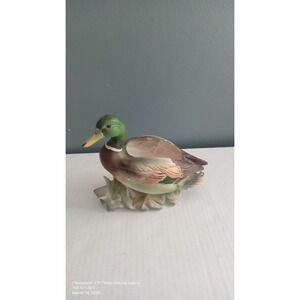 Vintage Duck Figurine Ceramic Mallard Duck Statue‎ Home Decor Accent